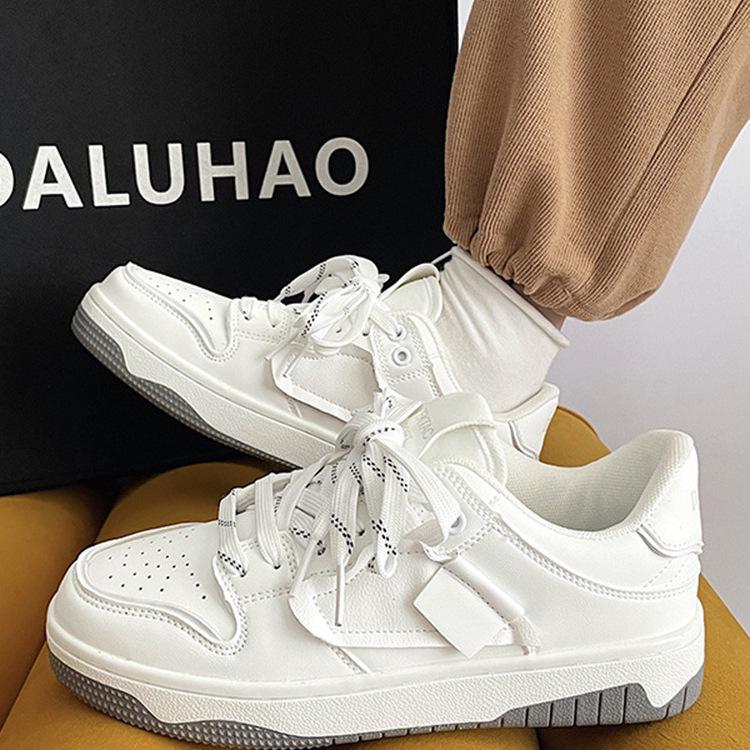 Men's American-Style Skate Shoes: Versatile Black Summer Sneakers, Breathable and Casual for Couples