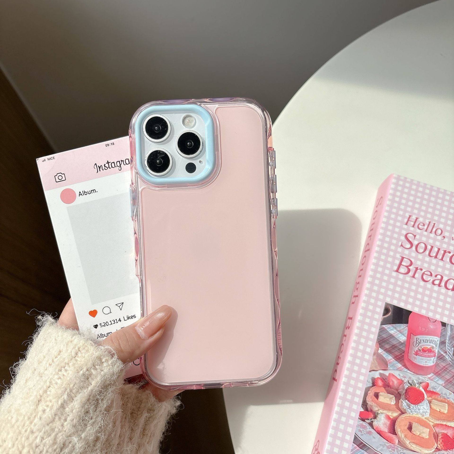 

Летний маленький и свежий волнистый чехол для мобильного телефона, подходящий для iPhone 16, цвет желе-конфеты, противоударный чехол Apple 15PRO iPhone 16promax розовый