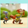 Zootopia Judy And Nick Resin Figurine Set For Gift And Decoration