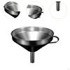 Kitchen Funnel Stainless Steel Cooking Supplies Oil Food for Filling Bottles with