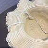 Straw Children Straw Hat Lace Beach Bucket Cap New Straw Shoulder Bag  Baby Girls