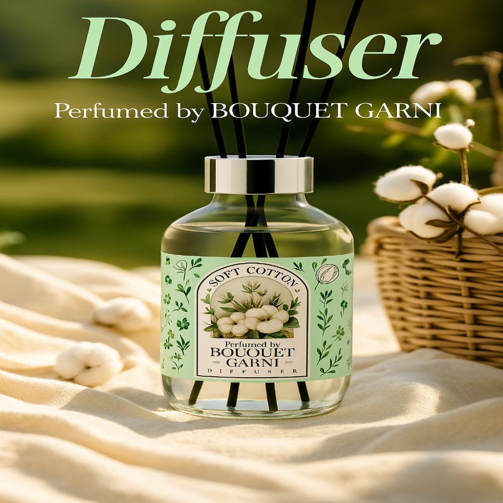 Bouquet Garni Perfume Diffuser – The Original "Soft Cotton" Scent (Fresh Linen & Clean Soap)