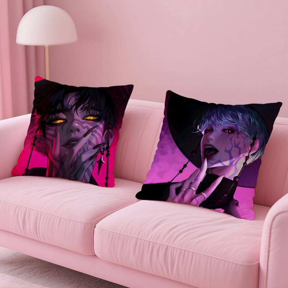 Saja Boys Kpops D-Demon H-Hunters Pillow Case Pattern Printed Pillowcase For Living Room Sofa Cushion Cover & Bedroom Decor