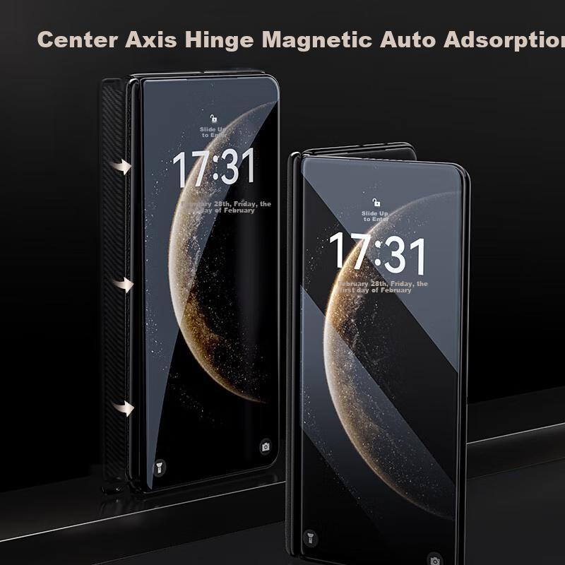 Huawei Mate X6 Phone Case Mate X6 Collector's Edition Electroplated Leather, Center Axis Folding Screen, Shockproof, Simplen, Leather Case In Red