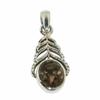 Natural Smoky Topaz Gemstone 925 Solid Sterling Silver Gift Pendant 1.25" J9D42