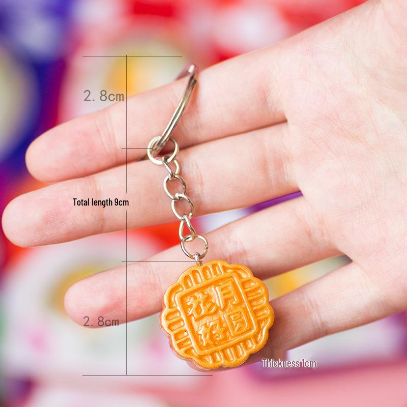 Miniature Mooncake Keychain: Resin Food Toy Gift for Mid-Autumn Festival
