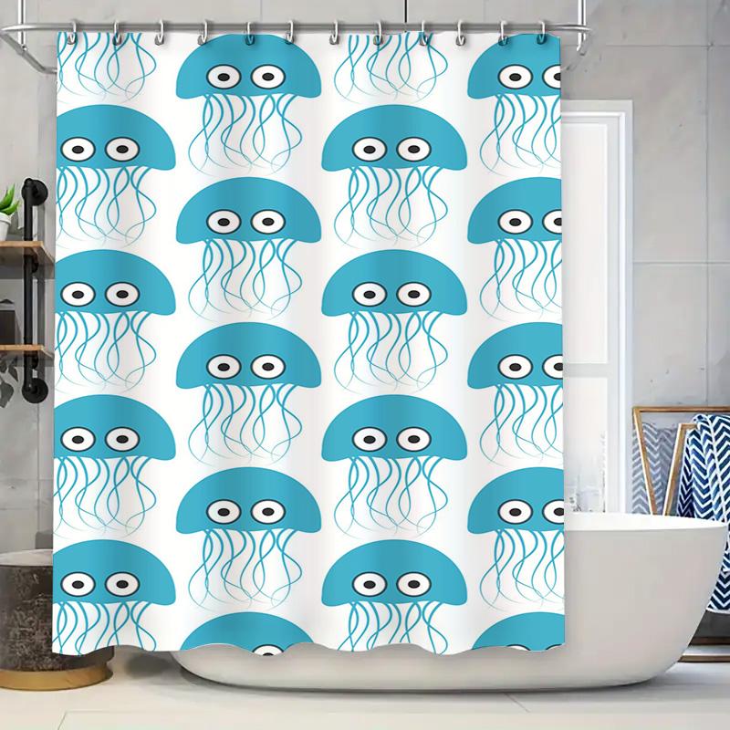 

Blue Gold Geometric Shower Curtain Modern Decor For Bathroom Waterproof Fabric Various Sizes Available W60H190(CM)-1 Pcs