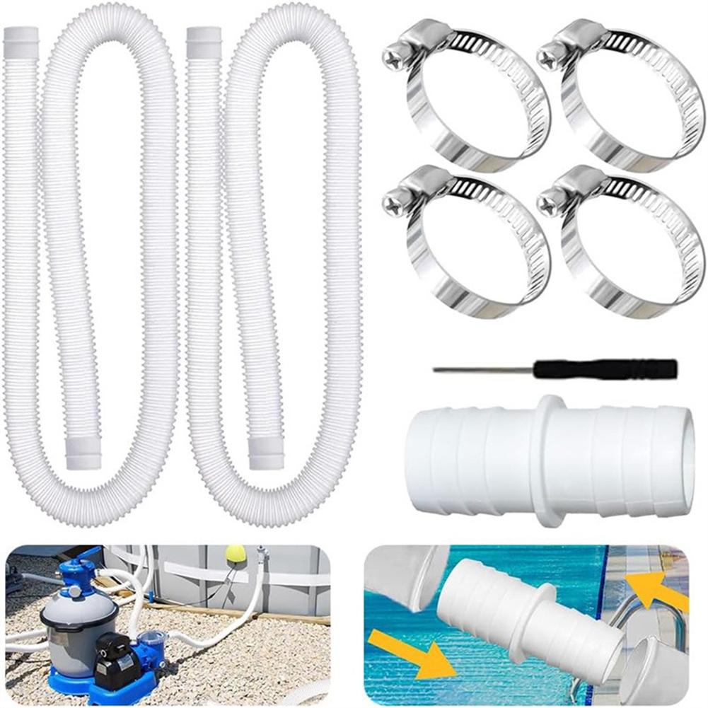 Robust For Pool Hose 32 Mm Designed for For Pool Pump Compatibility and UV Resistant Complete with Safety Clips