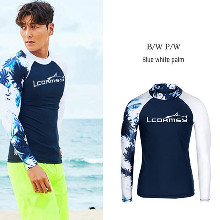 Men's Quick-Dry Sun Protection Long Sleeve Wetsuit for Swimming & Freediving