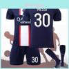 Parijs thuisshirt set Messi 30 Mbappé 7 Neymar 10 Polyester voetbaltenue