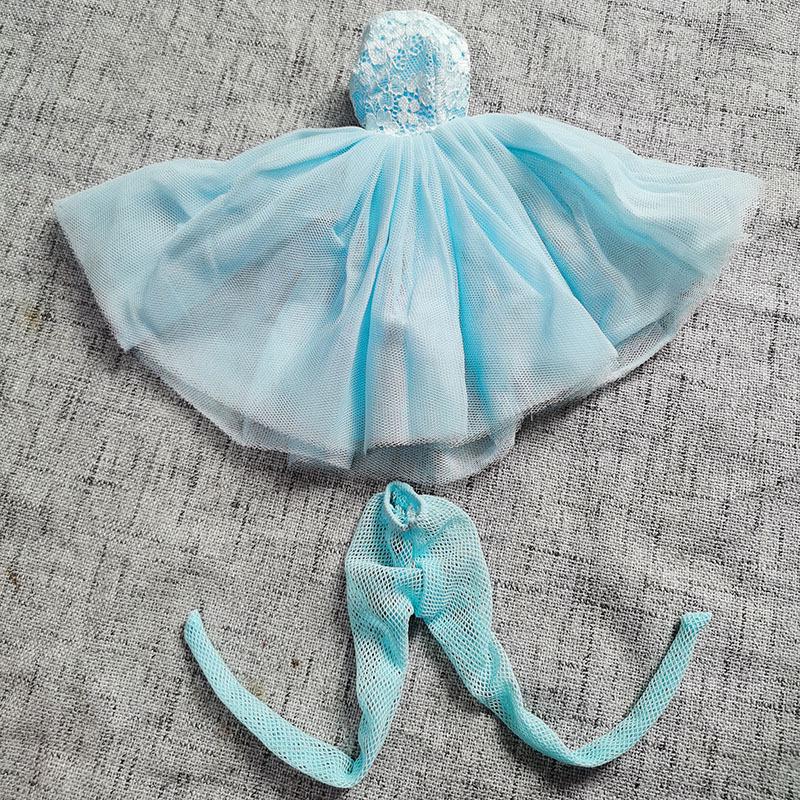 Multicolored Mini Mesh Skirt for 29cm Dolls - Babi Wedding Dress, Short Dress-Up Skirt for Toy Girls