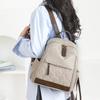 Large-capacity Diamond-pattern Embroidery Backpack, Vintage Student Bag, Shoulder Bag, Water-resistant Bag