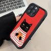 Cute Coffee Cat Thicken TPU Mobile Phone Case for iPhone 17 16 15 14 13 12 11 Air Pro Max Plus Colorful Cover