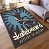 Skateboard Themed Carpet for Living Room - Skaters In Action Decor Suitable for Use As an Anti-slip for Living Room Bedroom Sofas