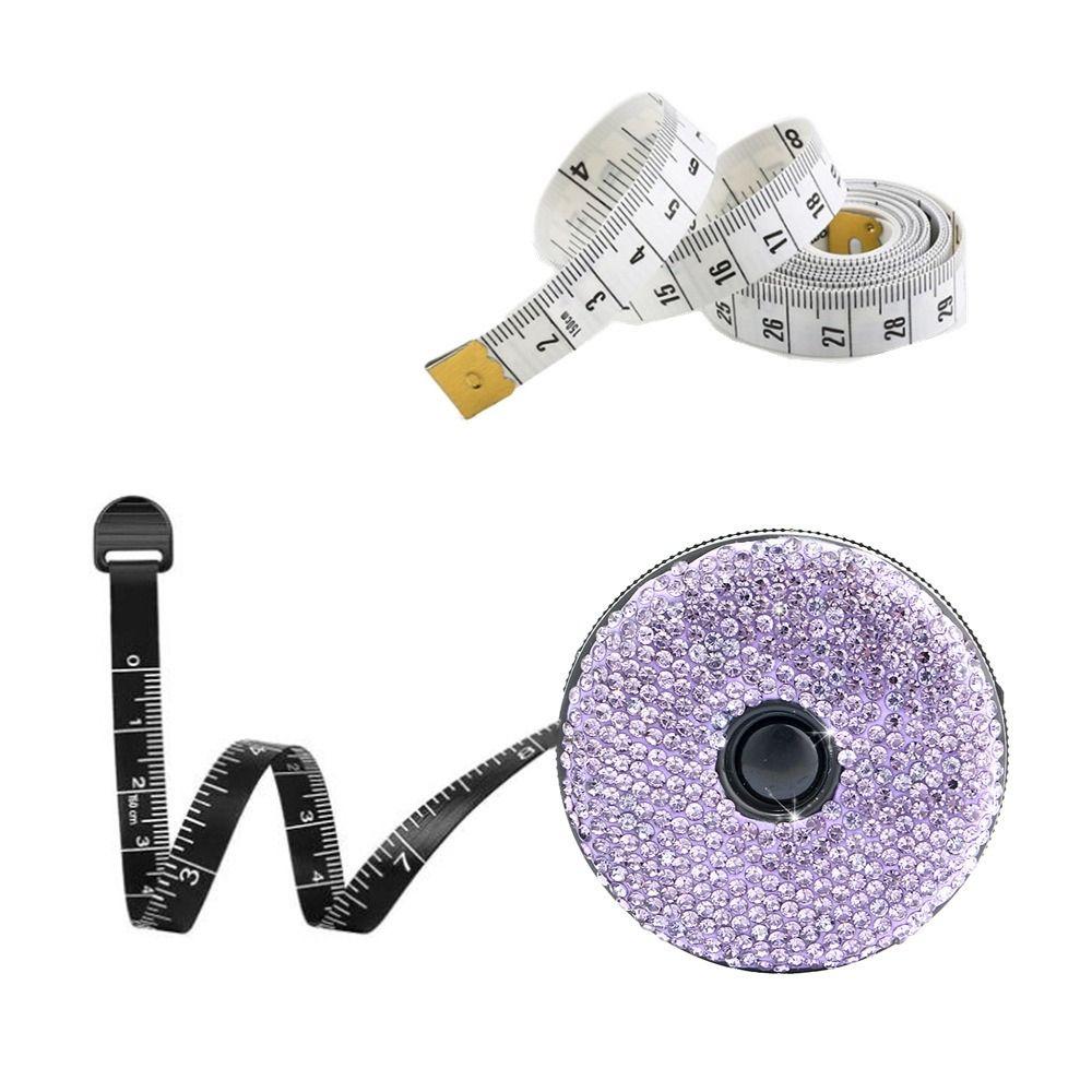 

Retractable Bling Tape Measure Centimeter Inch Retractable Ruler Key Ring Style8