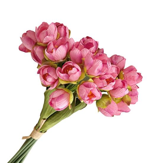 24 Bundles Artificial Tulip Flowers, Realistic Fake Tulips for Spring, Easter, Valentine's Day Home Decor, Wedding Centerpiece, Table Floral