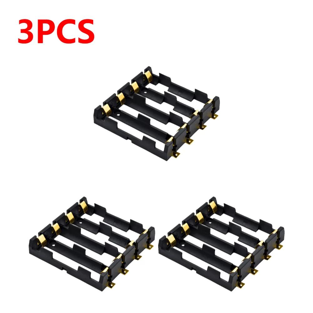 1-10pcs 18650 SMT Battery Holder 18650 SMD Battery Box With Bronze Pins Rechargeable Battery Holder Clip Storage Case Power Bank