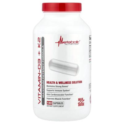 Vitamin D3 + K2, 180 Capsules