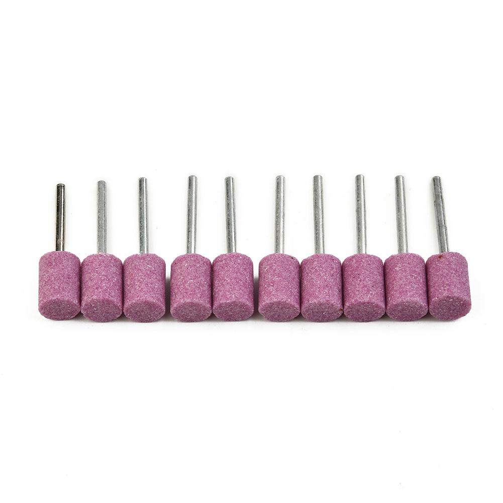 10Pcs Abrasive Mounted Grinding Stone Head 12mm Abrasive Polishing Wheel Bit Shank For Dremel Rotary Tools Grinder Drill