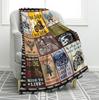 Moon Mushroom Floral Print Blankets for Adult Kid, Witchy Gothic Theme Birthday Party Decorations for Living Room Bedroom Office