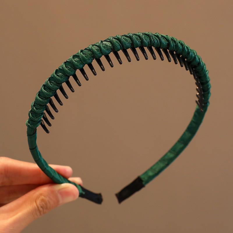 2024 Korean Green Headband & Hairpin for Girls - Trendy Douyin Style High-Value Headdress for Kids