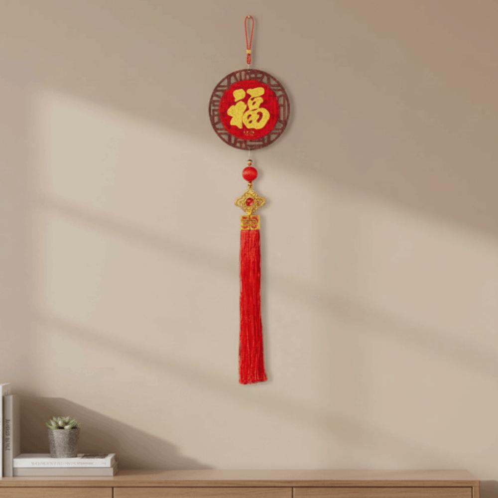 Red Spring Festival Door Decoration Traditional New Year Hanging Ornaments Home