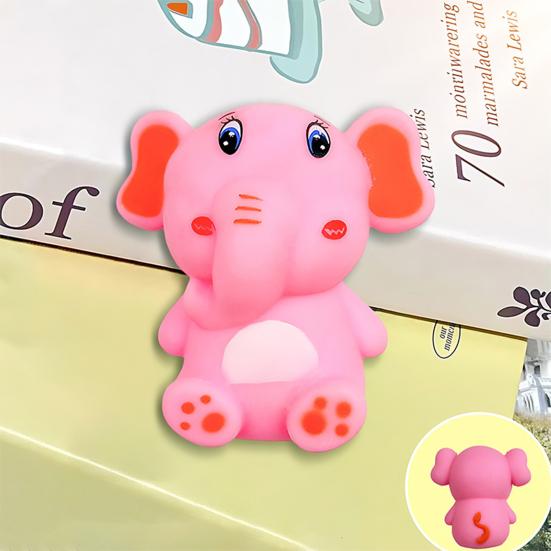 Mini Elephant Squeeze Toy Cartoon Elephant Sensory Fidget Toy Anxiety Relief Soft Stress Ball Animal Pinch Toy