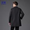 ROMON Men's MN302 Mid-Length Double-Faced Wool Blend Overcoat