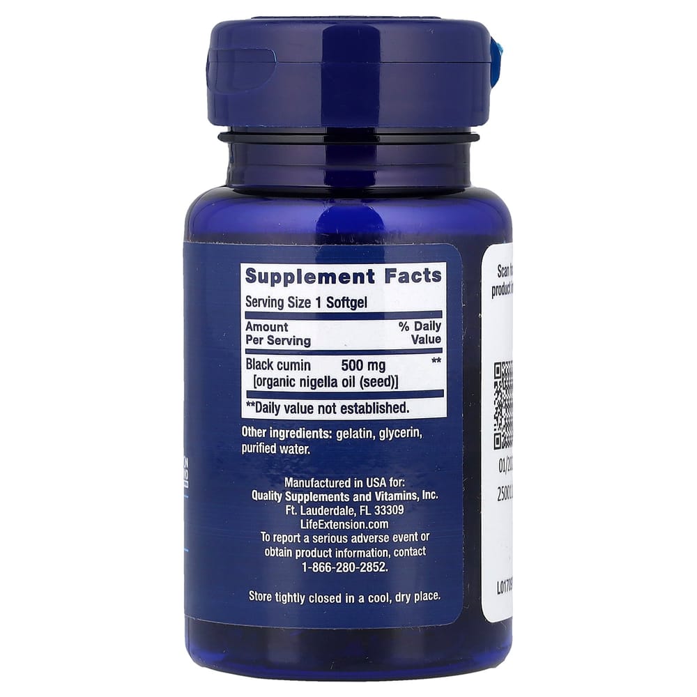 Life Extension Black Cumin Seed Oil 60 Softgels
