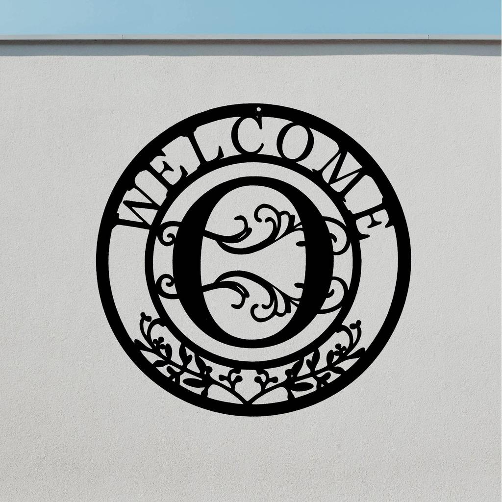 1pc Personalized Family Name Metal Sign (12in) - Letter Design Birthday Gift