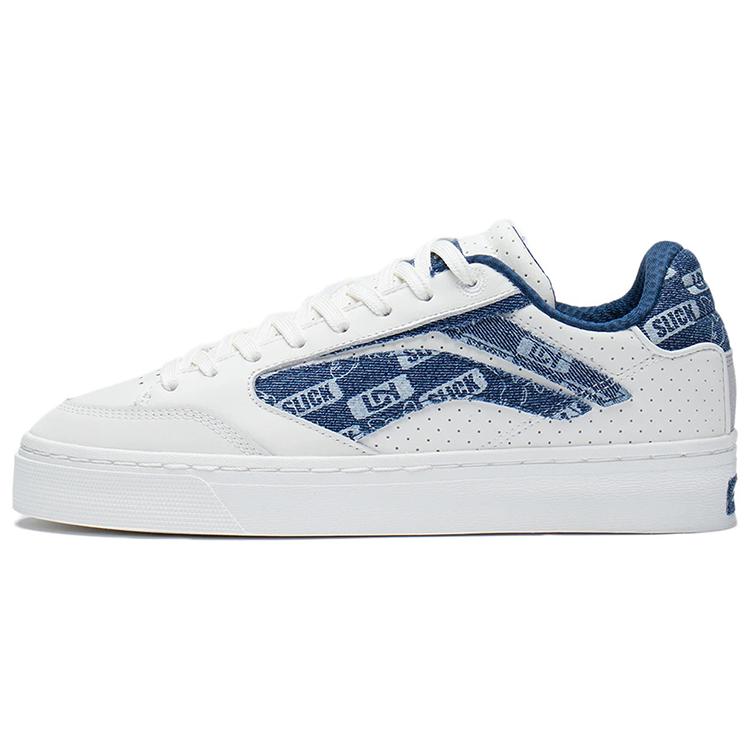 

Li Ning Wave 180 Slip Resistant, Abrasion Resistant, Lightweight Low top Skateboard Shoes Men s White Blue AECS017-2 44