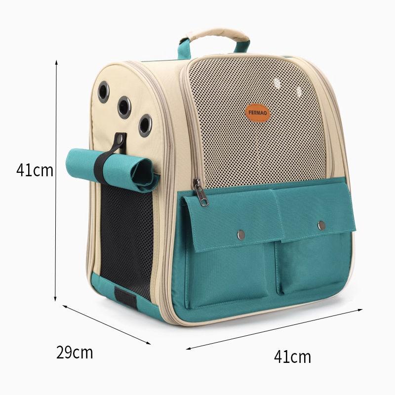 Pet Supplies Out Puppy Backpack Expandable Pet Bag Large Capacity Breathable Foldable Dog Bag Portable Cat Backpack