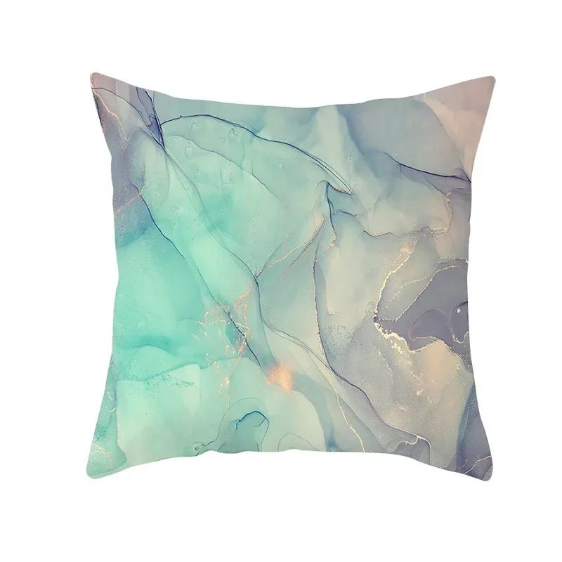 New Nordic Marble Gold Lines Print Cushion Cover Modern Abstrct Watercolor Art Decorative Pillow Cover Sofa Chair Throw Pillows