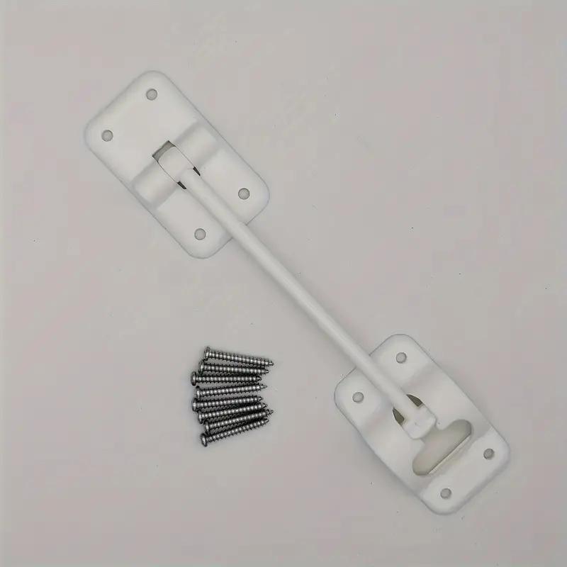 1set Door Retainer Kit White Black Plastic Door Stop Retaining Latch For RV Camper Motorhome Door Stoper With Screw