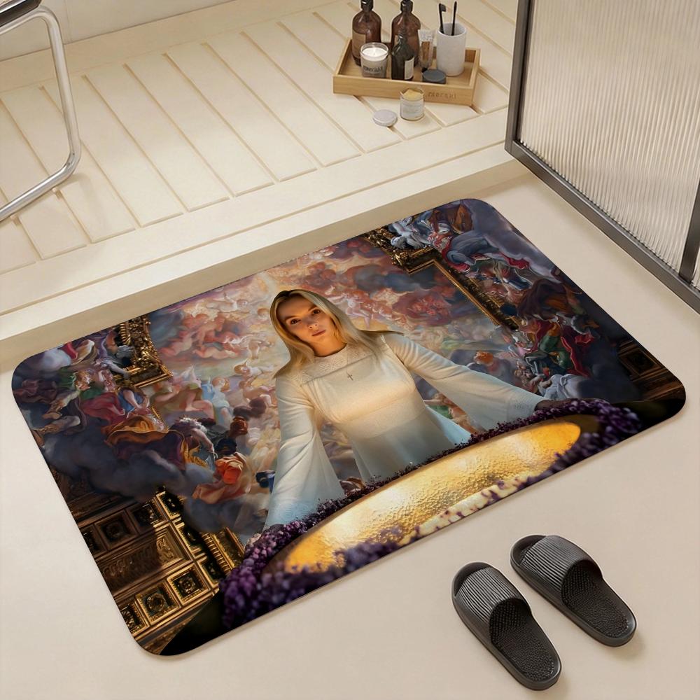 Actress J Jodie Comer Floor Mat Eco  Flannel Doormat Non Slip Odorless Indoor Floor Rug Soft Short Plush Home Mat