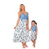 Mommy And Baby Kids Girls Floral Dress Romper Family Matching Set Clothes
