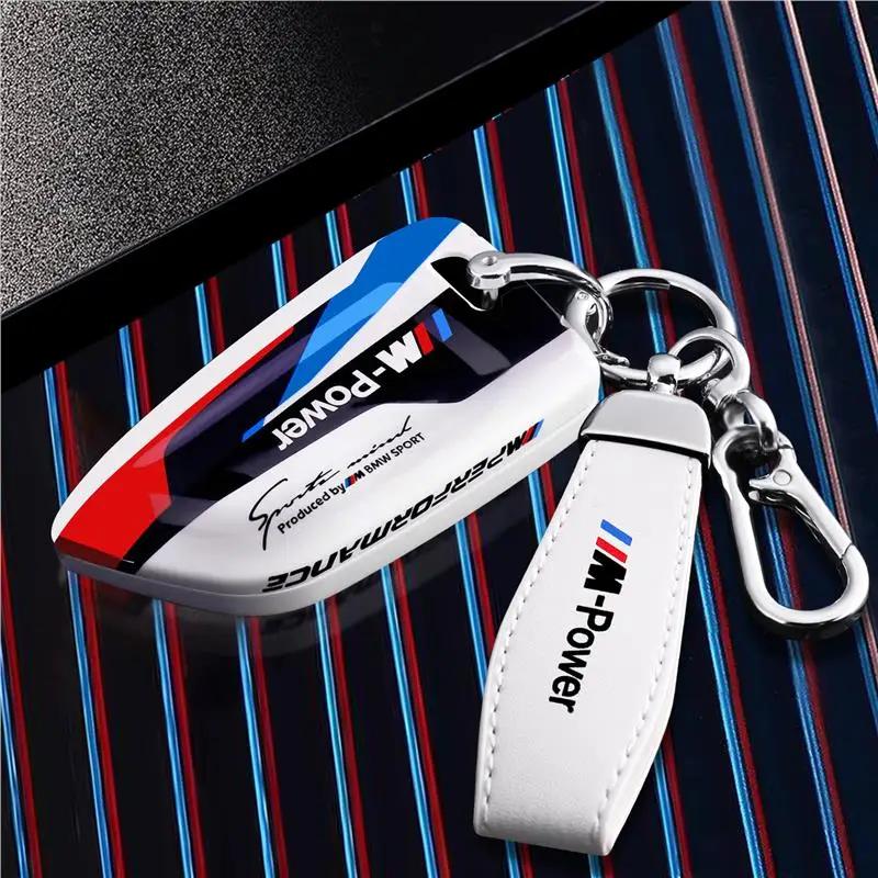 ABS Car Remote Key Case Cover Shell Fob For BMW X1 X3 X4 X5 X6 F15 F16 G30 3 5 7 Series G11 F48 Accessories Keychain