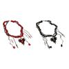 Gravel Bead Love Double Layer Choker Korean Y2K Style Metal Clavicle Chain  Cosplay