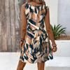 Ladies' Loose Comfortable Casual And Fashionable Summer Vest Dress With Geometric Print Dress