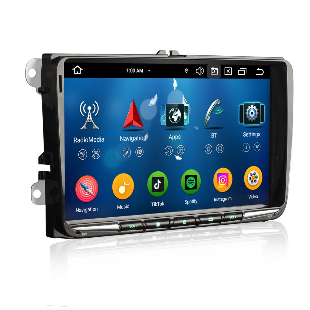 EU STOCK ErisinES5591V Android 16 Car Stereo GPS Navi CarPlay DSP Auto Radio for VW Sharan Golf Seat Altea Skoda Fabia Dashboard