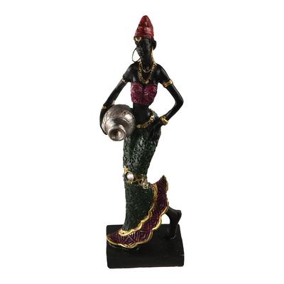 Handarbeit Vintage Kunst Design Heimdekoration Ethnische Bräuche Afrikanische Statue Stammesdame Figuren Desktop Ornament Kunstharz Handwerk