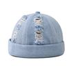 Denim Brimless Hat Dome Bucket Cap Simple Melon Docker Cap  Streetwear