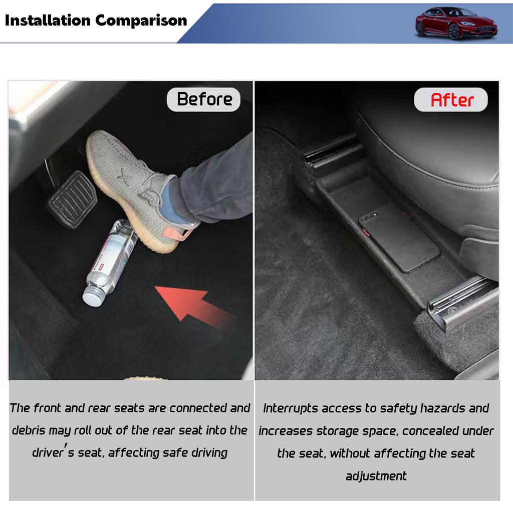 Actualizare Futhope 2022 pentru Tesla Model Y Cutie de depozitare sub scaun Cutie organizatoare de mare capacitate Suport pentru sertar Interior auto