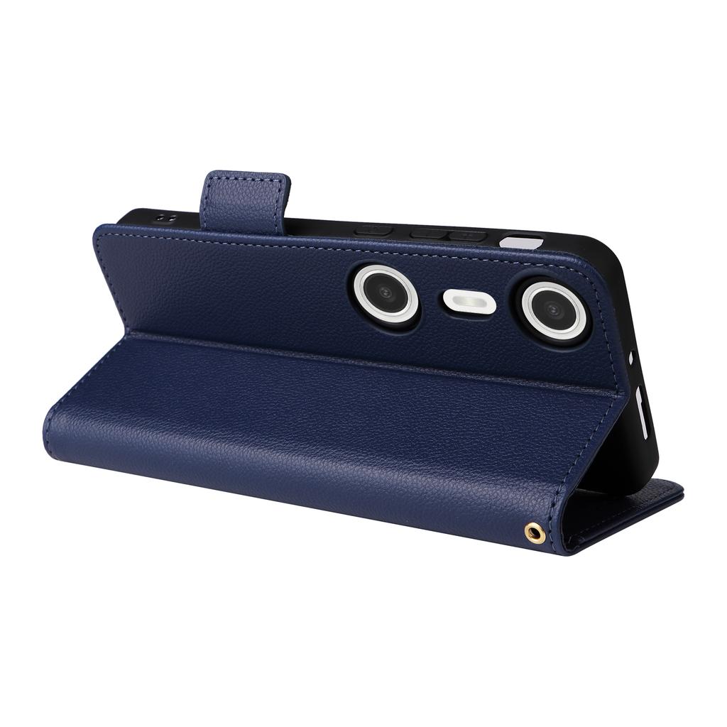 Pro XREAL Beam Pro Pouzdro s Poutkem na Zápěstí Textura Liči PU Kůže Peněženka Kryt na Telefon