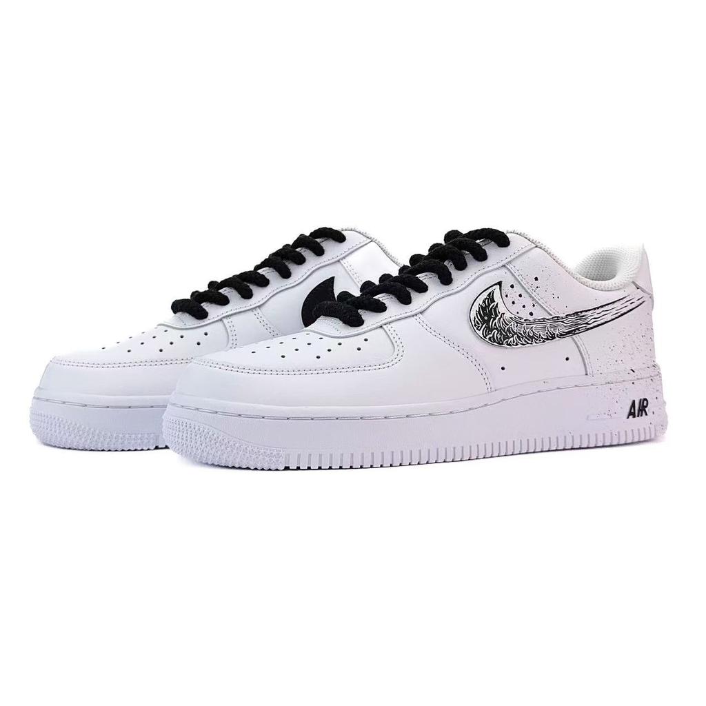 Nike Air Force 1 Waves Of White Blades, Shopping Bag Low Top Skateboard Shoes Unisex White CW2288-111(Team935-BOX)