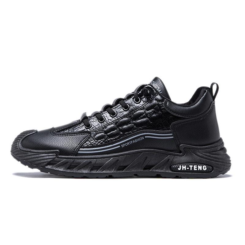 Large Size Men's Shoes Autumn and Winter New Leather Waterproof Sports Shoes Non-slip and Wear-resistant One-pedal Men's Shoes Trendy Casual Shoes