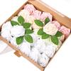 8cm Foam Rose Artificial Flower with Stem for Weddings and Valentine's Day