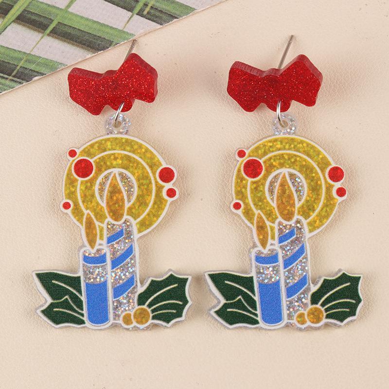 Christmas Series Popular Funny Red Cap Cute Sweater Snowman Pants Drop Earrings for Women unique design Jewelry Present