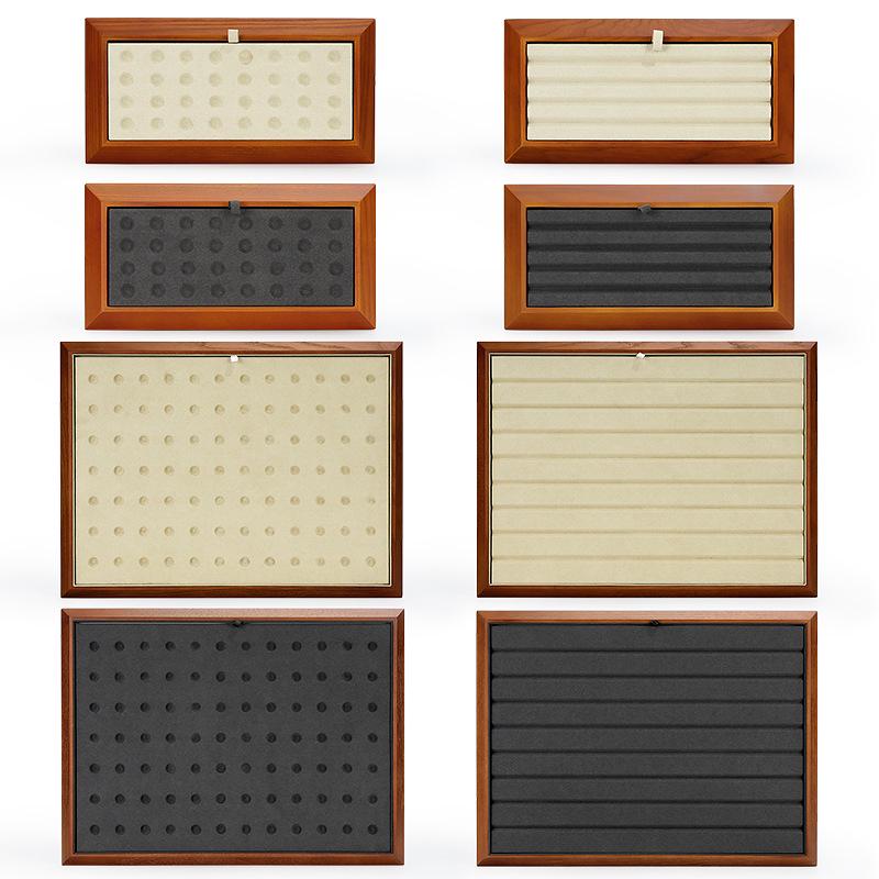 Ya Yu Holz Edelstein Präsentations- und Aufbewahrungstablett für Schmuck und Perlen