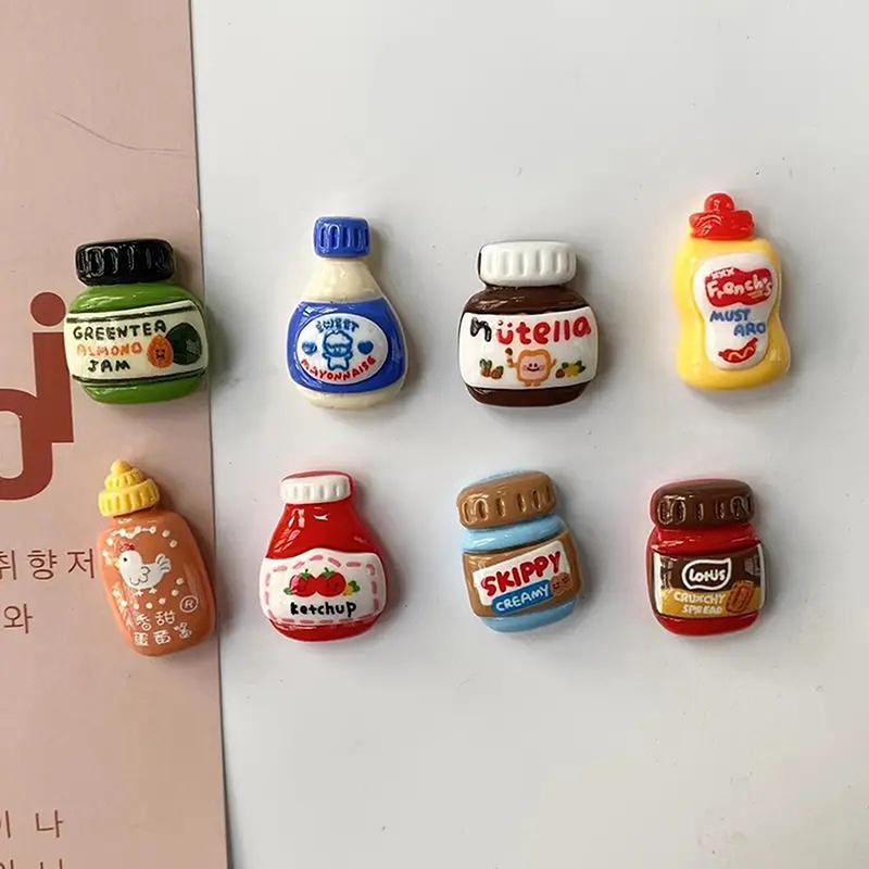 8Pcs Refrigerator Magnets, Kawaii Cartoon Food Fridge Magnets, Cute Decorative Magnets Personalized Fridge Magnet Locker Cabinet